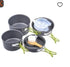 Cooking Utensils , Outdoor Camping Set Pot Cookware Picnic Pot Set Portable Alumina Heat Shielded Set Pot for 2 to 3 People As shown