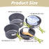 Cooking Utensils , Outdoor Camping Set Pot Cookware Picnic Pot Set Portable Alumina Heat Shielded Set Pot for 2 to 3 People As shown