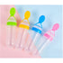 Glass and Bottle , Baby Food Feeder 4 Pack Silicone Baby Food Dispensing Spoon Wajiayon 3 Oz Feeding Spoons with Suction Cup for Boys Girl Kids Toddlers Self Feeding Bottle Spoon As shown