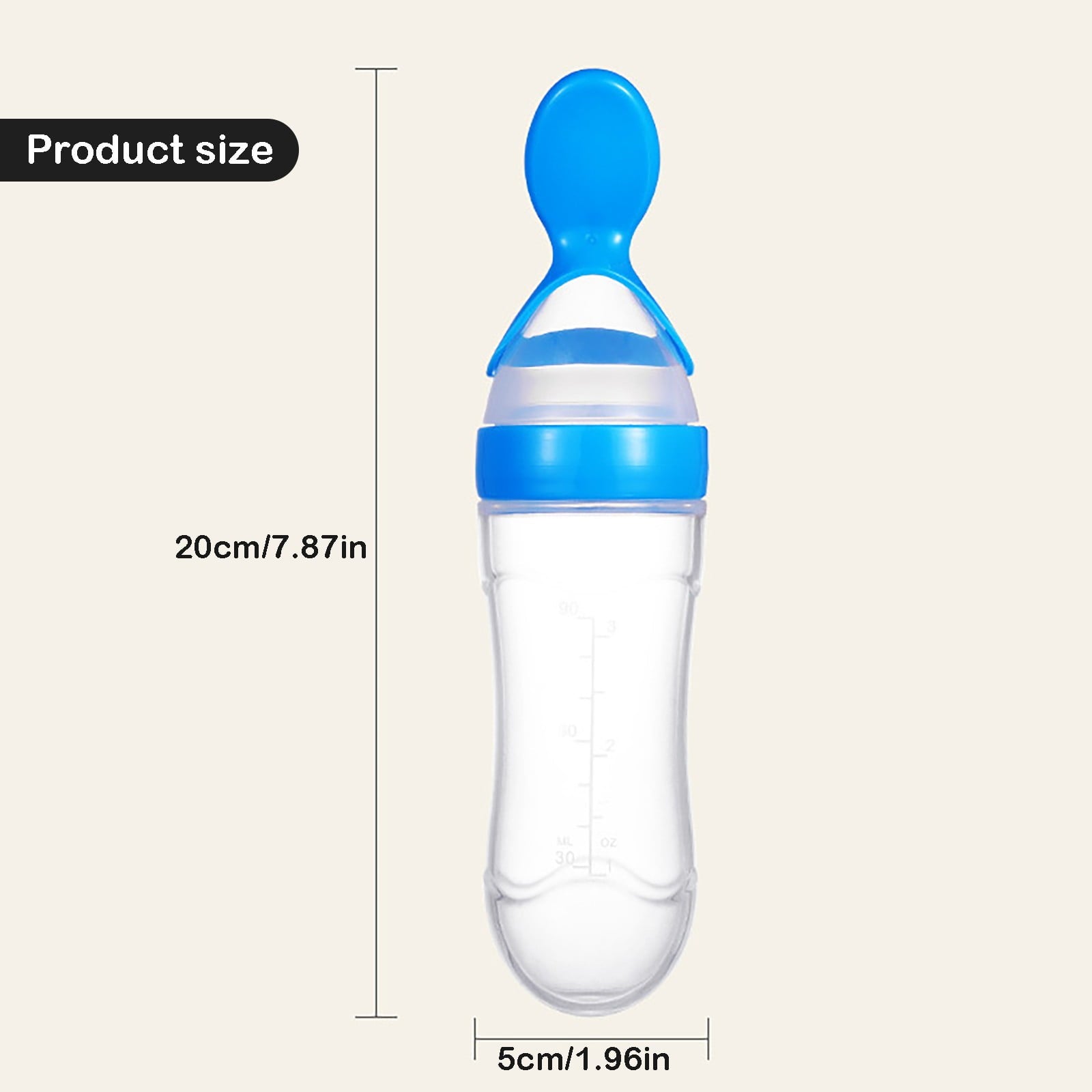Glass and Bottle , Baby Food Feeder 4 Pack Silicone Baby Food Dispensing Spoon Wajiayon 3 Oz Feeding Spoons with Suction Cup for Boys Girl Kids Toddlers Self Feeding Bottle Spoon As shown