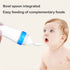 Glass and Bottle , Baby Food Feeder 4 Pack Silicone Baby Food Dispensing Spoon Wajiayon 3 Oz Feeding Spoons with Suction Cup for Boys Girl Kids Toddlers Self Feeding Bottle Spoon As shown