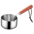 Stainless Steel Pan Mini Milk Warmer Pot Soup Pan with Wooden Handle Small Saucepan for Butter Warmer Heating Milk Cooking One Size A