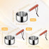 Stainless Steel Pan Mini Milk Warmer Pot Soup Pan with Wooden Handle Small Saucepan for Butter Warmer Heating Milk Cooking One Size A
