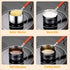 Stainless Steel Pan Mini Milk Warmer Pot Soup Pan with Wooden Handle Small Saucepan for Butter Warmer Heating Milk Cooking One Size A