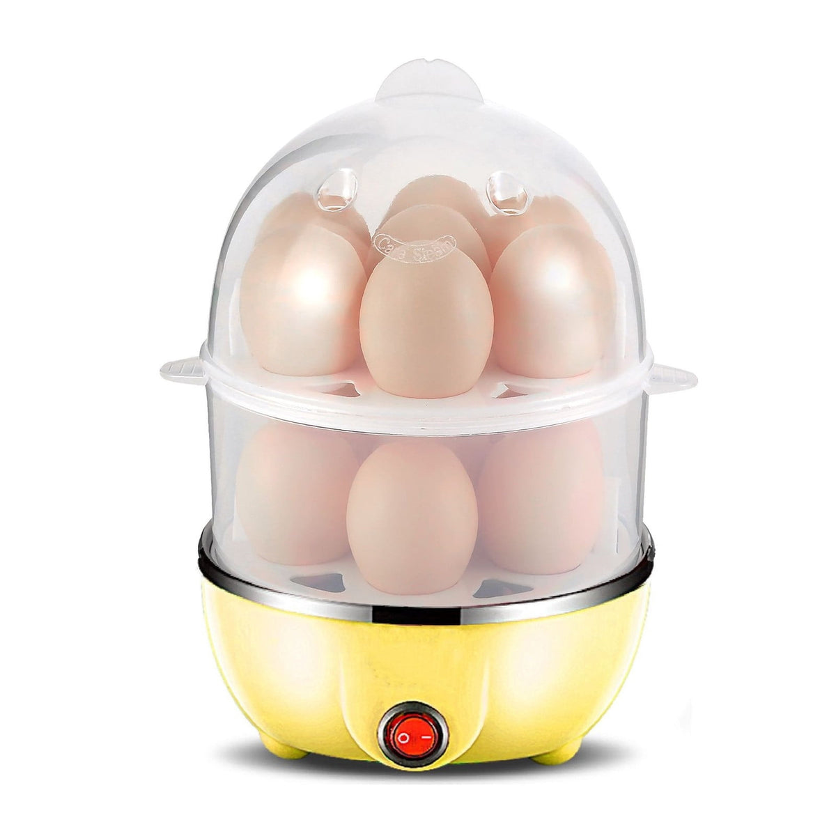Egg Steamer ! Eggs Cooker Double Breakfast Machine Stainless Steel Multi Function Steamer, Cooking Molds Promotion Include 1*Egg Steamer Yellow