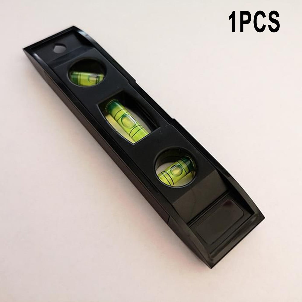 1 Pc Horizontal Ruler 3 Bubble Spirit. Level Magnetic Abs Shell Mini Pocket Portable Level Measure Tools Machinery Leveller Smile Home