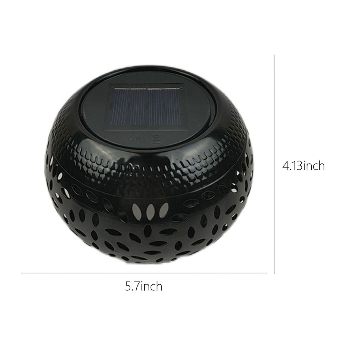 Solar Lantern Outdoor Waterproof, Solar Table Lights LED Metal Tabletop Light Solar Powered Decorative Lighting Lanterns for Desk, Black