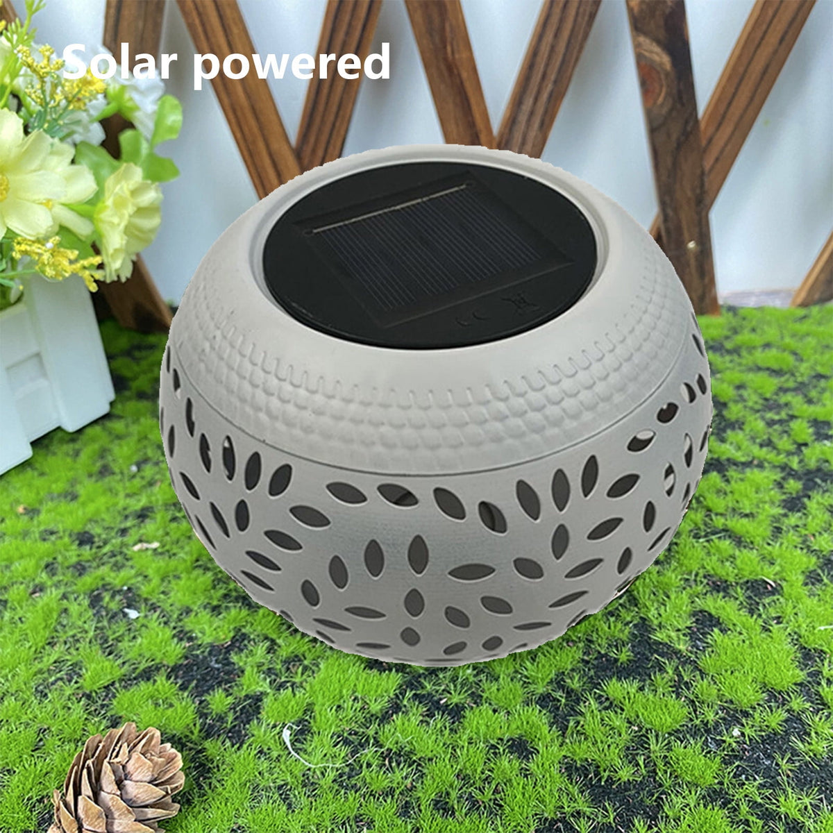 Solar Lantern Outdoor Waterproof, Solar Table Lights LED Metal Tabletop Light Solar Powered Decorative Lighting Lanterns for Desk, White