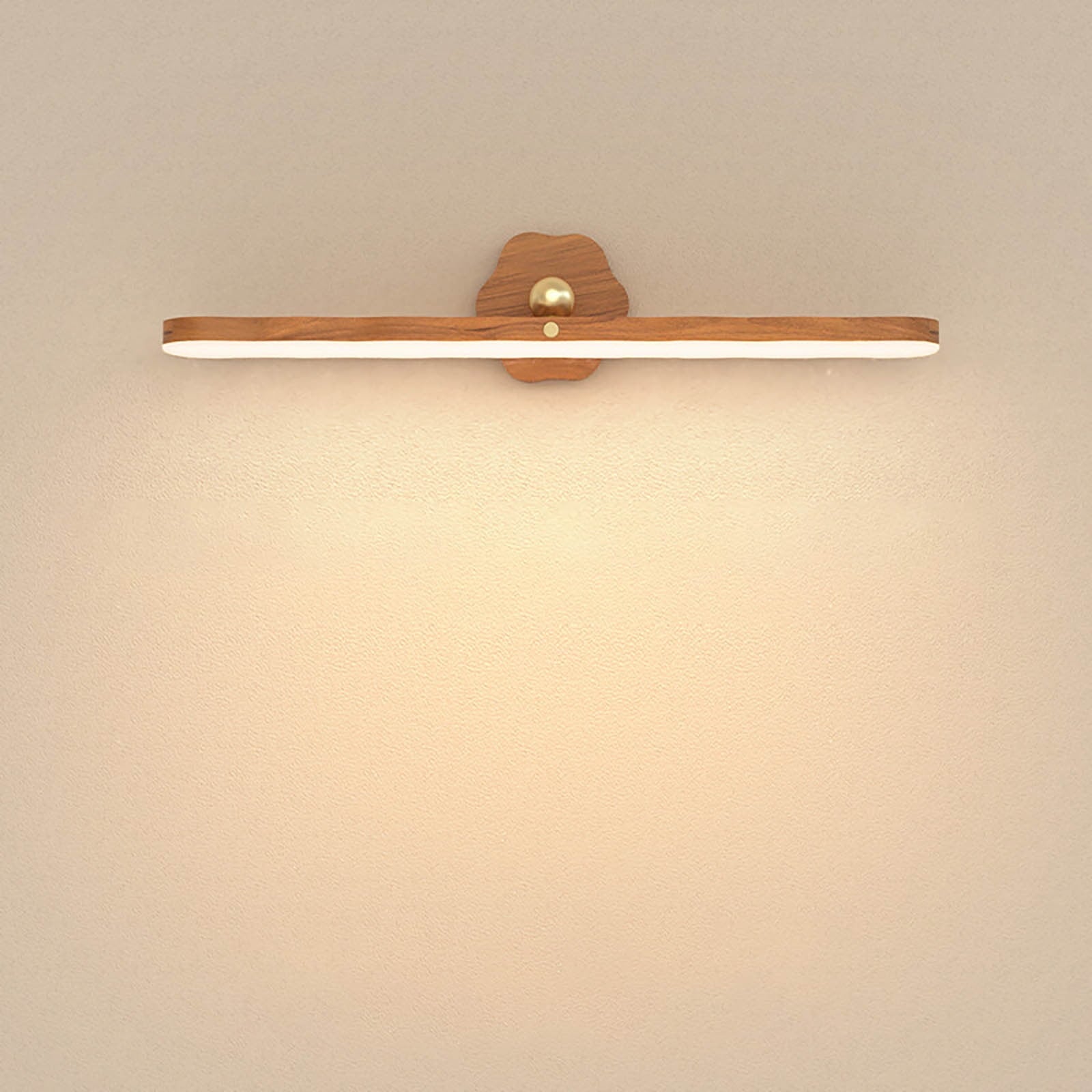 Wall Lights for Bedroom Battery Operated Wall Sconce Lamp Vanity Light Magnetic Wooden Wireless Rechargeable Wall Lights,Rotating Multi-purpose Night Light Movable Light Detachable Cabinet Light A