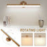 Wall Lights for Bedroom Battery Operated Wall Sconce Lamp Vanity Light Magnetic Wooden Wireless Rechargeable Wall Lights,Rotating Multi-purpose Night Light Movable Light Detachable Cabinet Light A