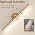 Wall Lights for Bedroom Battery Operated Wall Sconce Lamp Vanity Light Magnetic Wooden Wireless Rechargeable Wall Lights,Rotating Multi-purpose Night Light Movable Light Detachable Cabinet Light A