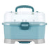 Baby Bottle Drying Rack Storage, Nursing Bottle Storage Box Organizer with Cover, Portable Kitchen Cabinet Organizer, High Capacity Bottle Dryer Holder for Bottles(Blue,11.81"Dx8.44"Wx8.85"H) Blue