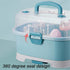 Baby Bottle Drying Rack Storage, Nursing Bottle Storage Box Organizer with Cover, Portable Kitchen Cabinet Organizer, High Capacity Bottle Dryer Holder for Bottles(Blue,11.81"Dx8.44"Wx8.85"H) Blue