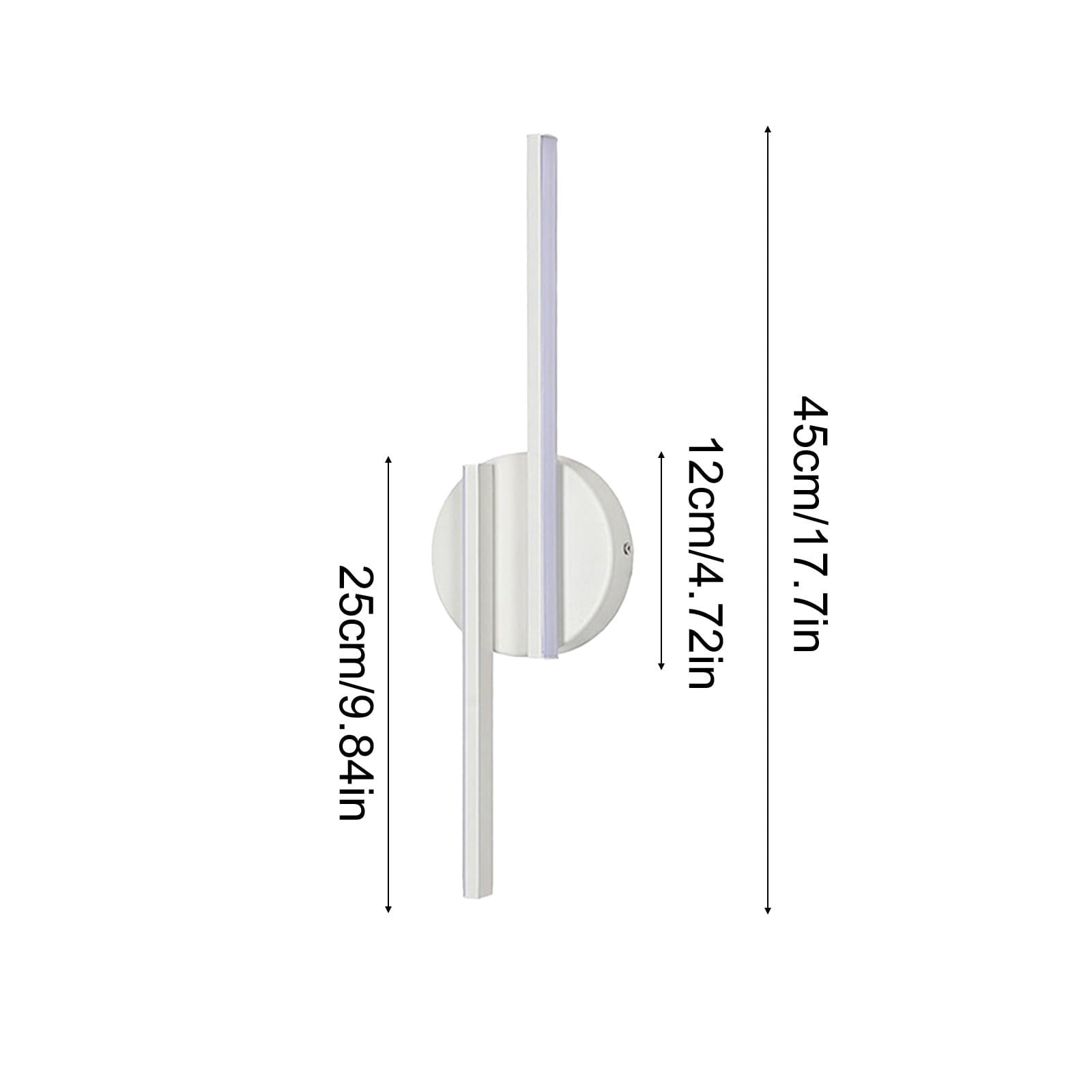 1 Piece Rechargeable LED Wall Sconce, Wireless Rotatable Lamp with Dimmable 3000 to 6000 K Light for Hallways, White