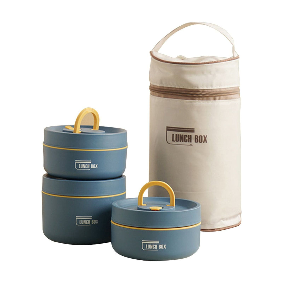 Insulated Bento Lunch Box, Leak Resistant Thermal Food Container for Adults, Meals, Fruit, Sauces and Daily Travel, Blue