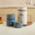 Insulated Bento Lunch Box, Leak Resistant Thermal Food Container for Adults, Meals, Fruit, Sauces and Daily Travel, Blue