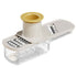 Mini Garlic Slicer Multi-Functional Mandoline Slicer Veggie Garlic Ginger Grinder Vegetable Mandoline Cutter with Container,Household Stainless Steel Wireslicer Ginger, Garlic Hand Cutting Tool Beige