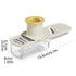 Mini Garlic Slicer Multi-Functional Mandoline Slicer Veggie Garlic Ginger Grinder Vegetable Mandoline Cutter with Container,Household Stainless Steel Wireslicer Ginger, Garlic Hand Cutting Tool Beige
