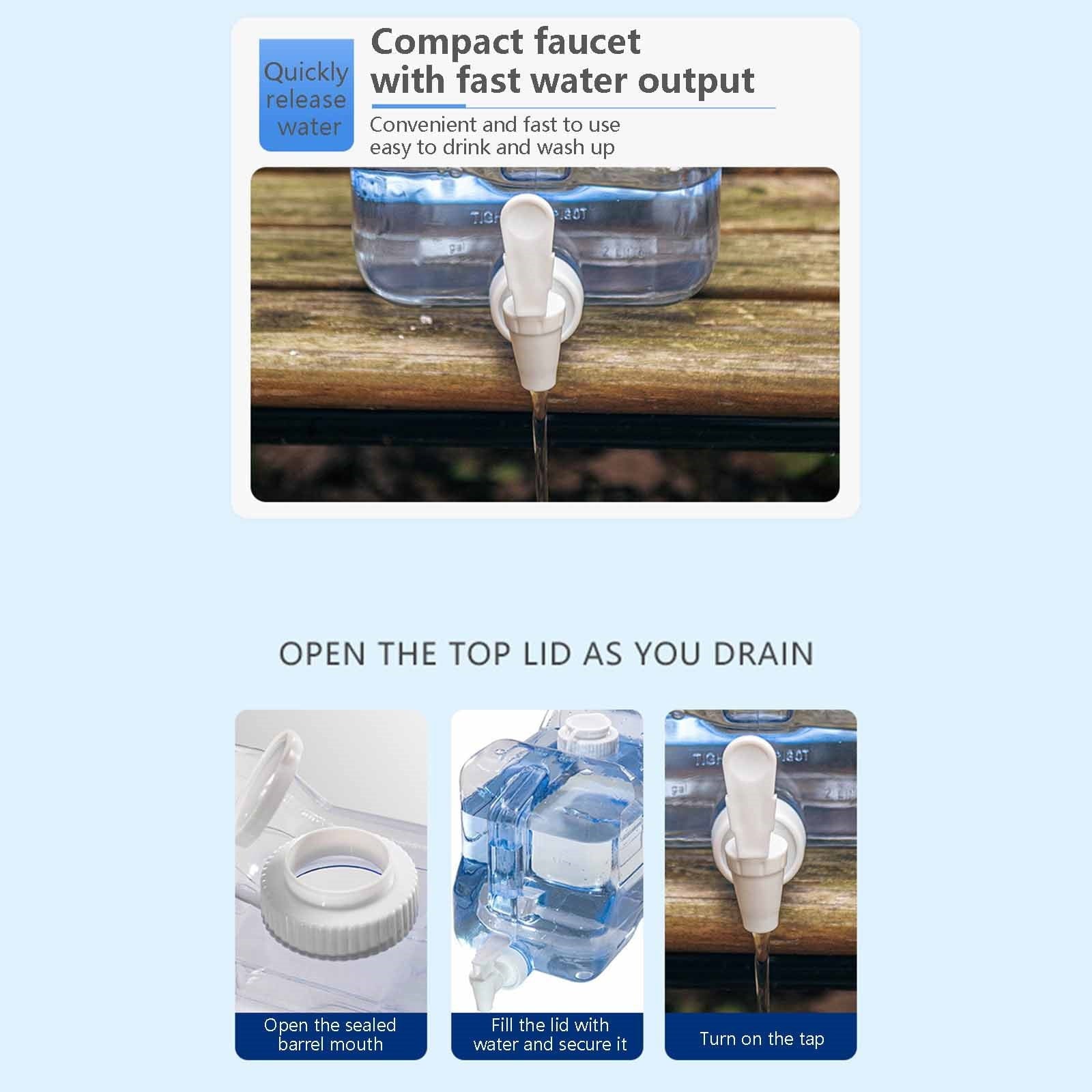 1 Piece Fridge Water Dispensers Bottle with Leak-proof Spigot and Convenient Handle Plastic Cold Juice, Transparent, 35 x 12.5 x 21.5 cm