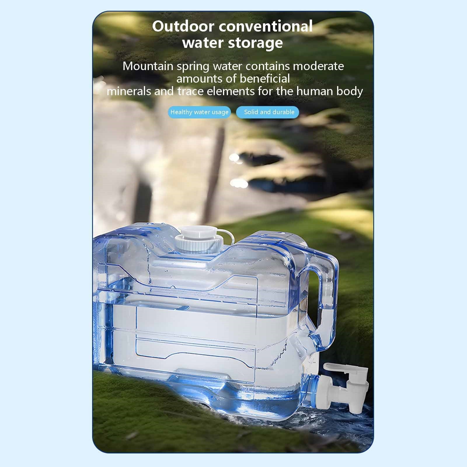 1 Piece Fridge Water Dispensers Bottle with Leak-proof Spigot and Convenient Handle Plastic Cold Juice, Transparent, 35 x 12.5 x 21.5 cm