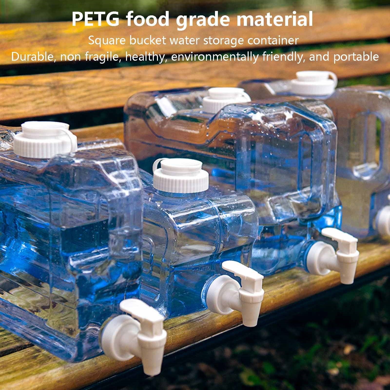 1 Piece Fridge Water Dispensers Bottle with Leak-proof Spigot and Convenient Handle Plastic Cold Juice, Transparent, 35 x 12.5 x 21.5 cm