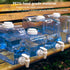 1 Piece Fridge Water Dispensers Bottle with Leak-proof Spigot and Convenient Handle Plastic Cold Juice, Transparent, 35 x 12.5 x 21.5 cm