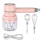 Cordless Electric Hand Mixer and Mini Food Chopper with Whisk Attachment for Eggs, Cream, Garlic and Kitchen Prep, 5.1 cm, Black