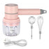 Cordless Electric Hand Mixer and Mini Food Chopper with Whisk Attachment for Eggs, Cream, Garlic and Kitchen Prep, 5.1 cm, Black
