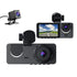 3 inch screen Dash Cam with Front, Cabin and Rear Cameras, Full HD Loop Recording, Night Vision and Parking Monitor