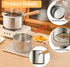Stainless Steel Deep Fryer Pot with Basket for Tempura, Chips and Fried Foods, Suitable for Induction and Gas Cooktops, Silver