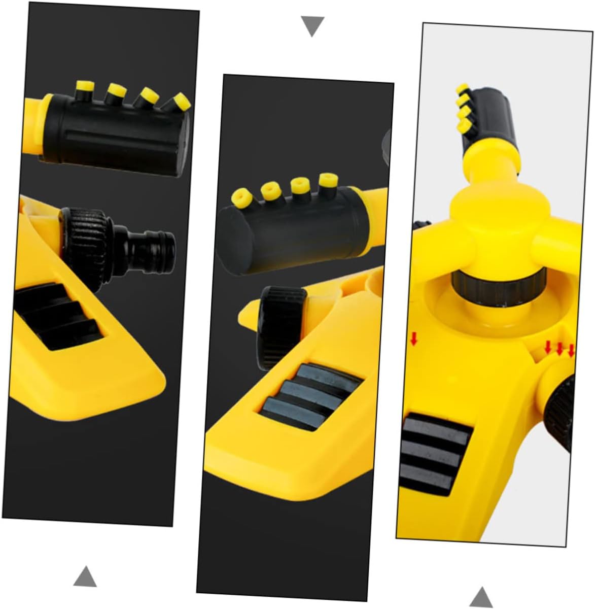 360 Degree Rotating Garden Sprinkler for Lawns and Irrigation, Automatic Watering System for Outdoor Plants and Grass, Yellow and Black