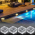 4 Pcs Solar Ground Lights Waterproof Warm White for Patio Lawn Deck Stairs