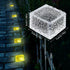 4 Pcs Solar Ground Lights Waterproof Warm White for Patio Lawn Deck Stairs