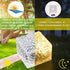 4 Pcs Solar Ground Lights Waterproof Warm White for Patio Lawn Deck Stairs