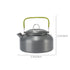 Camping Kettle, Stainless Steel Teapot, Whistling Water Kettle, Camping Picnic Stove Top, Portable Campfires Kettle for Open Fire, Outdoor Camp Tea Coffee Pot for Picnic and Traveling A Gray
