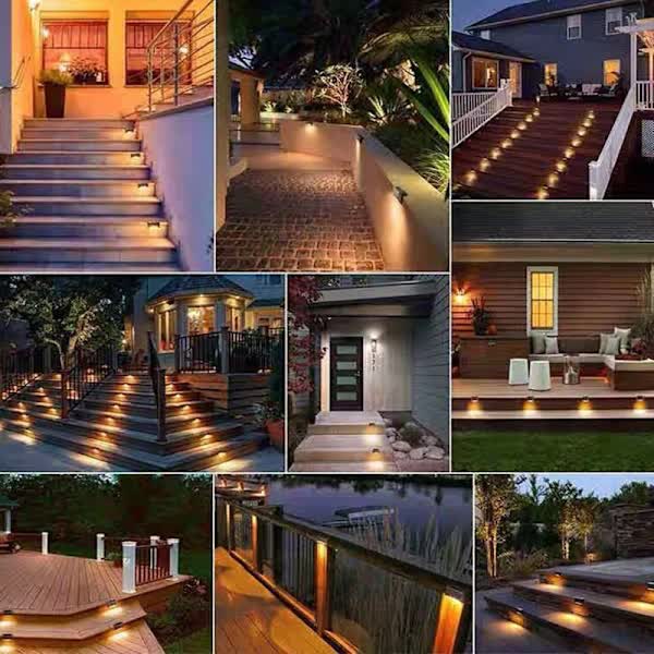 Set of 4 outdoor solar lights, waterproof LED lights for outdoor use