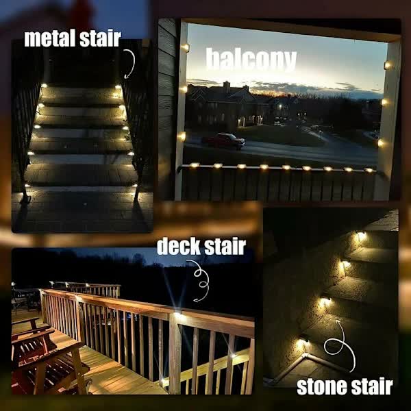 Set of 4 outdoor solar lights, waterproof LED lights for outdoor use