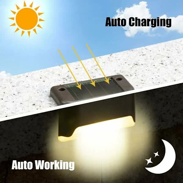 Set of 4 outdoor solar lights, waterproof LED lights for outdoor use