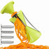 Spiralizer, Stainless Steel Vegetable Cutter for Large or Small Veggie Spaghetti Zucchini Carrot Pasta Noodle Maker Green