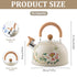 Whistling Tea Kettle for Stovetop, Stainless Steel Tea Pot Kettles, Rapid Boiling Teapot with Stay-Cool Ergonomic Handle, Perfect for Home & Kitchen Multicolor