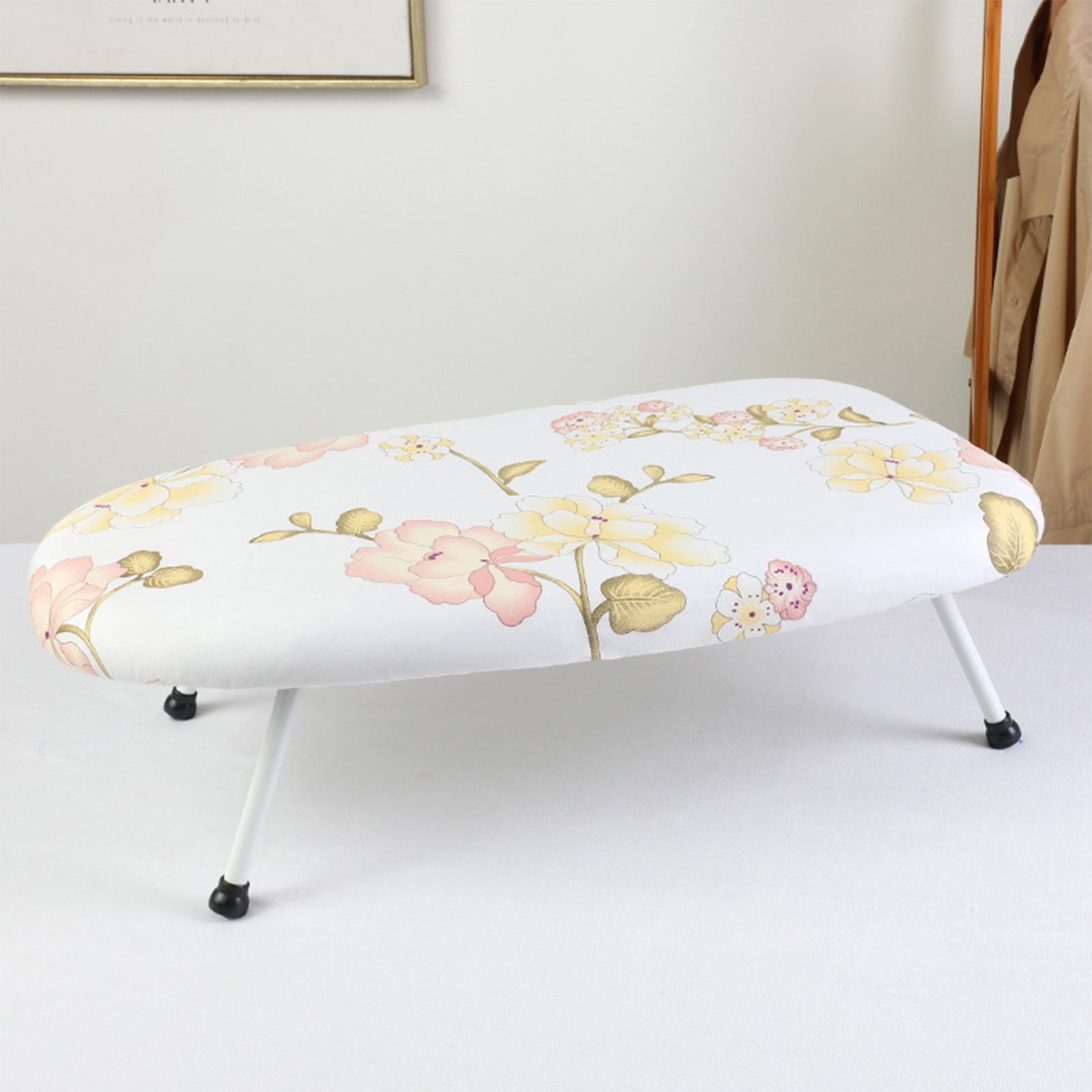Desktop Ironing Board, Small Folding Tabletop Iron Board with Heat-Resistant Cover, Portable for Dorm, Travel & Small Spaces, Mini Ironing Mat E