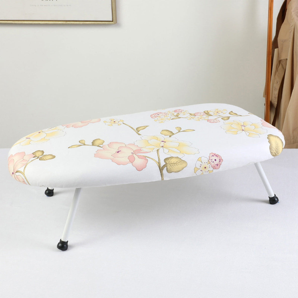 Desktop Ironing Board, Small Folding Tabletop Iron Board with Heat-Resistant Cover, Portable for Dorm, Travel & Small Spaces, Mini Ironing Mat E