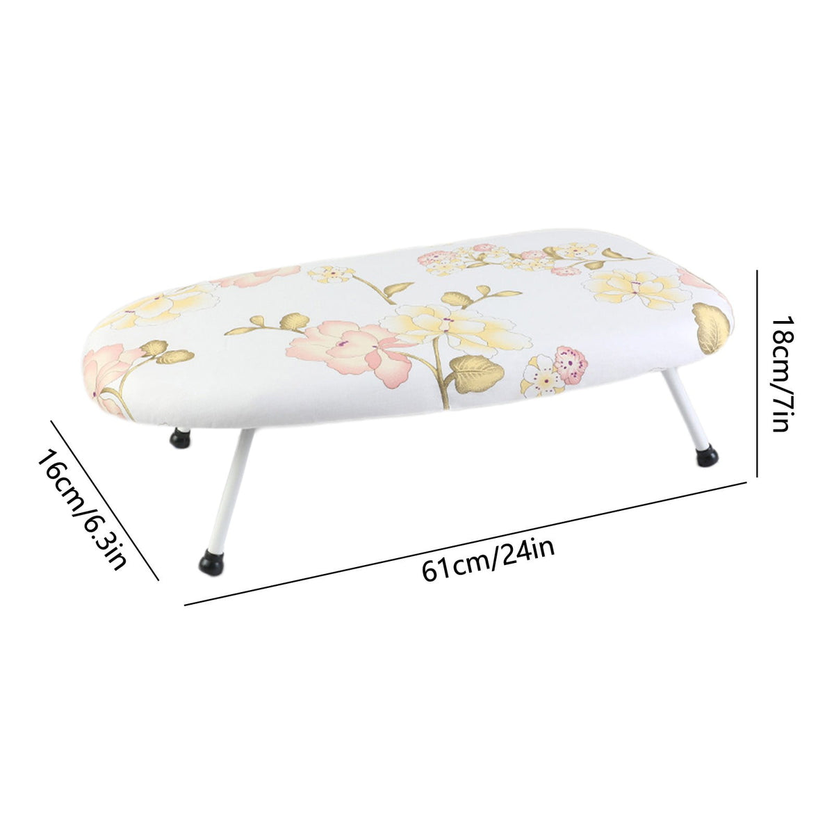Desktop Ironing Board, Small Folding Tabletop Iron Board with Heat-Resistant Cover, Portable for Dorm, Travel & Small Spaces, Mini Ironing Mat E