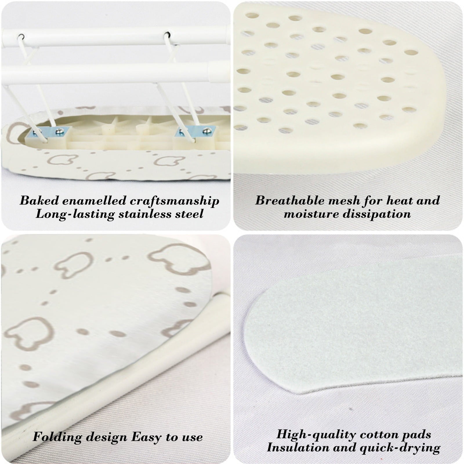 Desktop Ironing Board, Small Folding Tabletop Iron Board with Heat-Resistant Cover, Portable for Dorm, Travel & Small Spaces, Mini Ironing Mat J