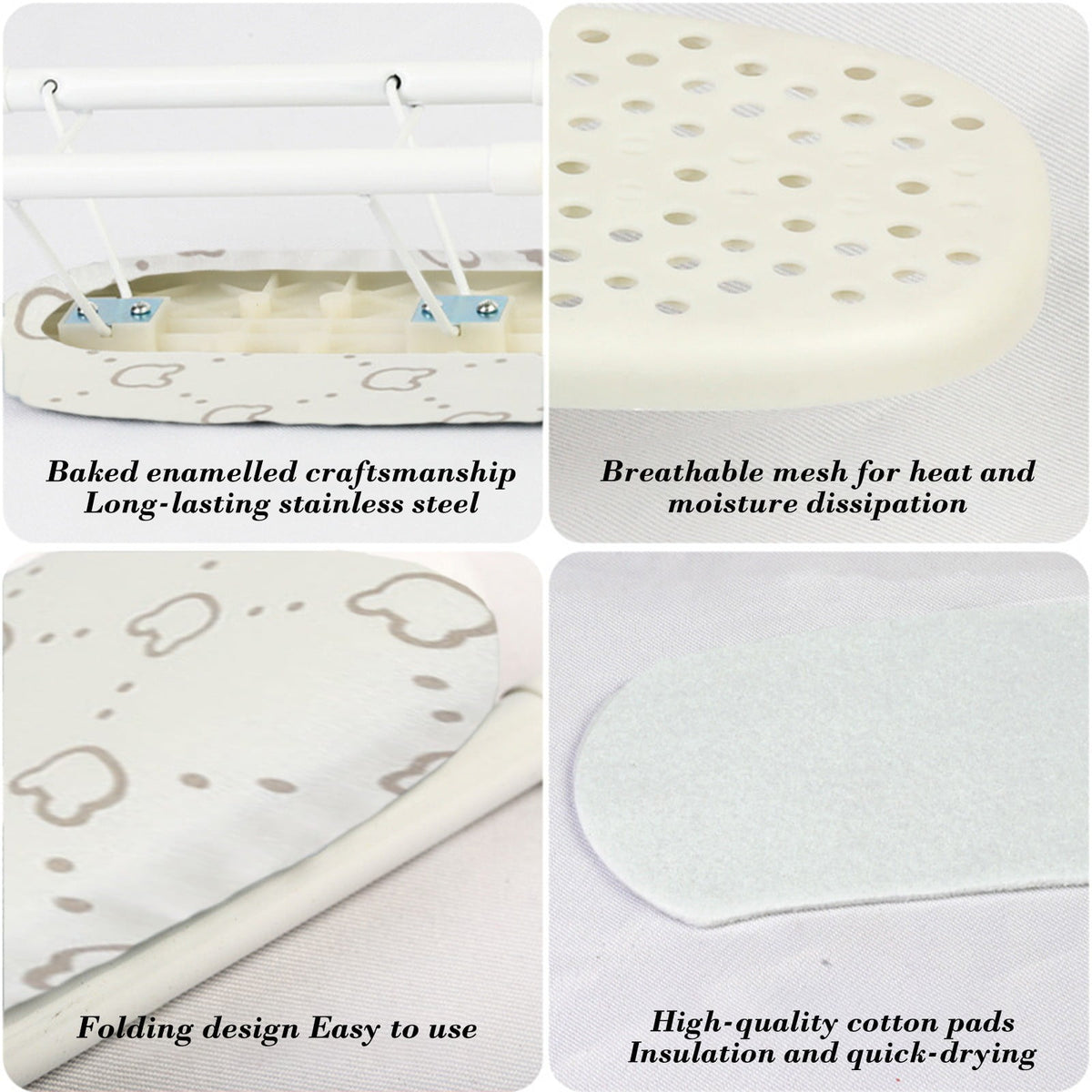 Desktop Ironing Board, Small Folding Tabletop Iron Board with Heat-Resistant Cover, Portable for Dorm, Travel & Small Spaces, Mini Ironing Mat J