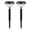 Solar Outdoor Lights, Solar Pathway Lights Outdoor, Solar Powered Garden Yard Lights for Walkway Sidewalk Driveway, Maintain 10 Hours of Lighting (2 Pack) 2 Pack Black