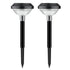 Solar Outdoor Lights, Solar Pathway Lights Outdoor, Solar Powered Garden Yard Lights for Walkway Sidewalk Driveway, Maintain 10 Hours of Lighting (2 Pack) 2 Pack Black