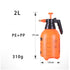 Handheld Garden Pump Sprayer, 2L Lawn & Garden Pressure Water Spray Bottle with Adjustable Brass Nozzle, for Plants and Other Cleaning Solutions Orange