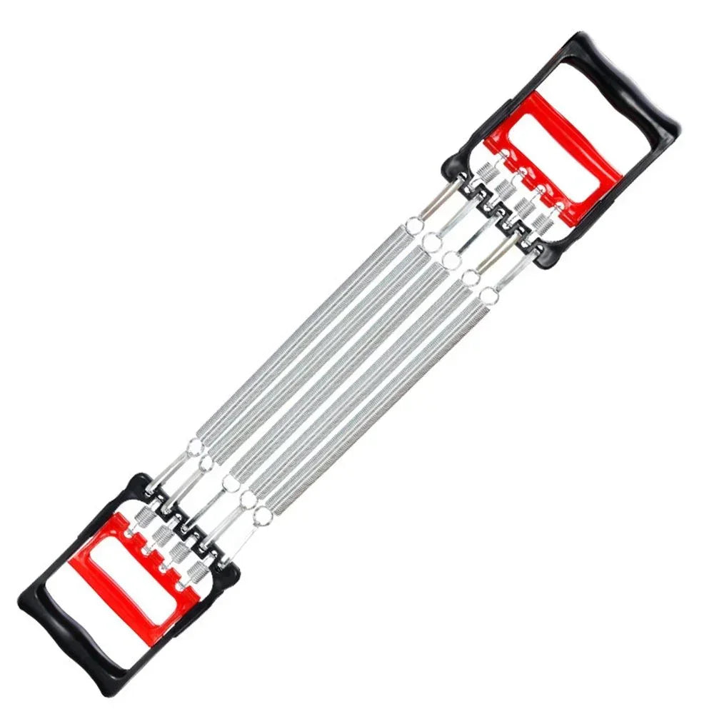 Chest Arm Expander, Adjustable Exercise Springs Resistance Bands for Men, Home Fitness Equipment with 5 Metal Spring for Home Gym Muscle Training Exerciser 1 PCS, Red Black