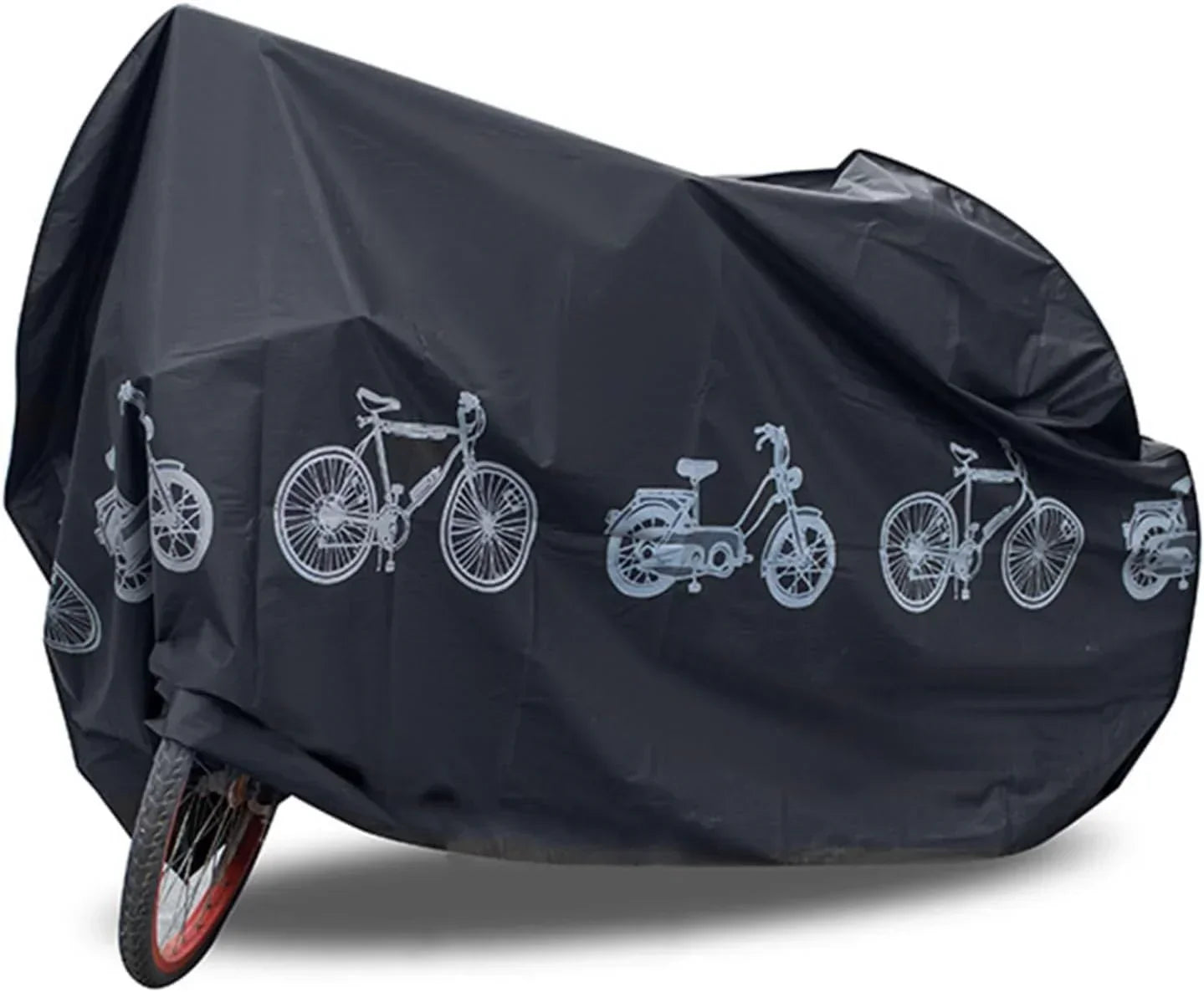 Bike Bicycle Cover Waterproof Dustproof- Bike Cover for 1 Bikes, Indoor and Outdoor Use, Bike Cover Rain Sun UV Wind Snow Proof Resistant (Black 350g)